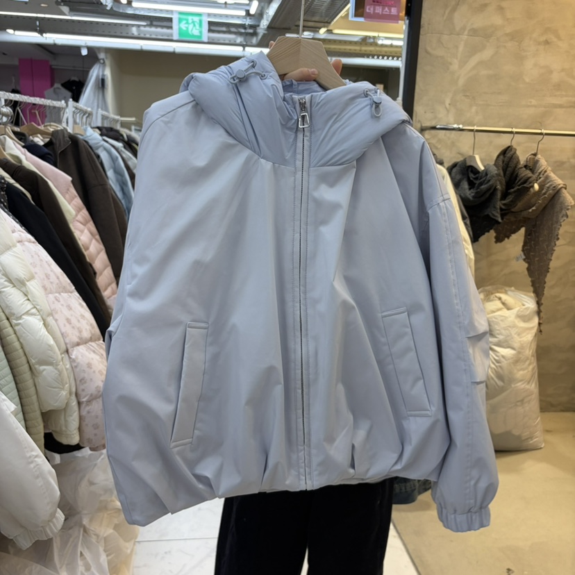 WMSTORY/SIMPLE PARK東大門實拍26秋冬拼色連帽短款鵝絨服短款WMSTORY/SIMPLE PARK短款羽絨服圖色2