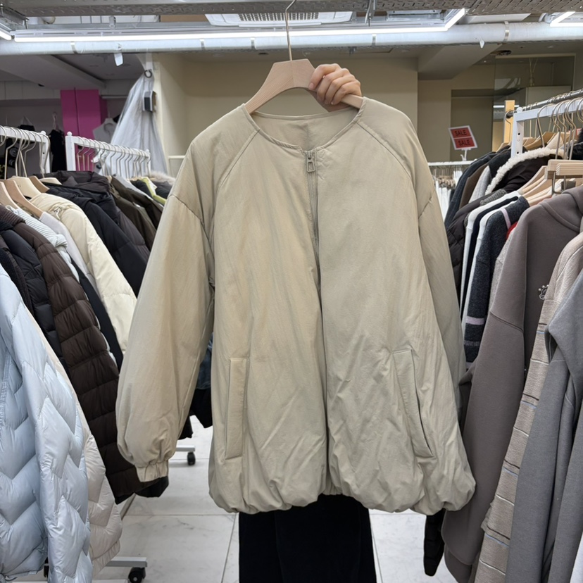 WMSTORY/SIMPLE PARK東大門實拍26秋冬圓領收擺短款鵝絨服短款WMSTORY/SIMPLE PARK短款羽絨服圖色1米