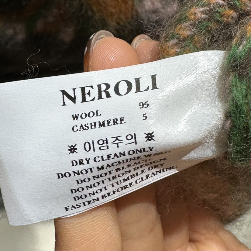 NEROLI 36東大門代購26秋冬復古花卉寬松針織毛衣針織衫印花提NEROLI 36針織衫