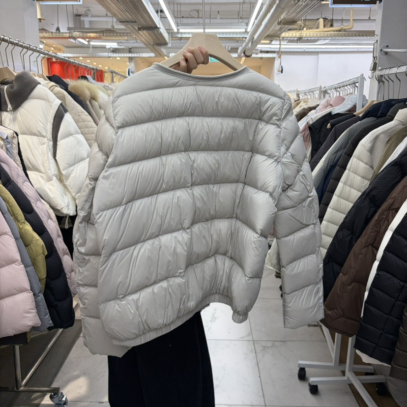 WMSTORY/SIMPLE PARK韓國代購26秋冬圓領絎縫鵝絨短款羽絨服羽WMSTORY/SIMPLE PARK短款羽絨服