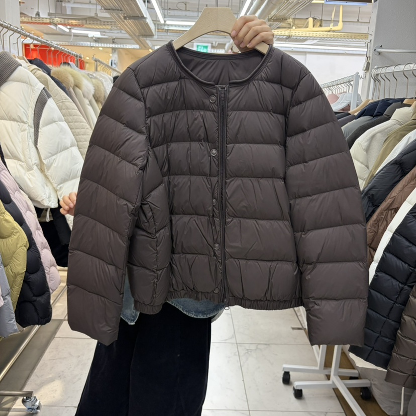 WMSTORY/SIMPLE PARK韓國代購26秋冬圓領絎縫鵝絨短款羽絨服羽WMSTORY/SIMPLE PARK短款羽絨服圖色3