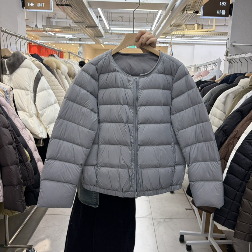 WMSTORY/SIMPLE PARK韓國代購26秋冬圓領絎縫鵝絨短款羽絨服羽WMSTORY/SIMPLE PARK短款羽絨服圖色4