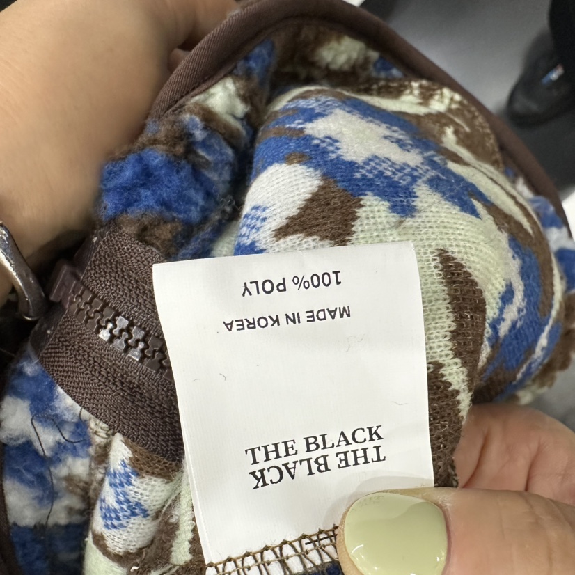 LADYBLACK/THE BLACK韓國直郵26秋冬復古花卉羊羔絨夾克拉鏈開LADYBLACK/THE BLACK夾克