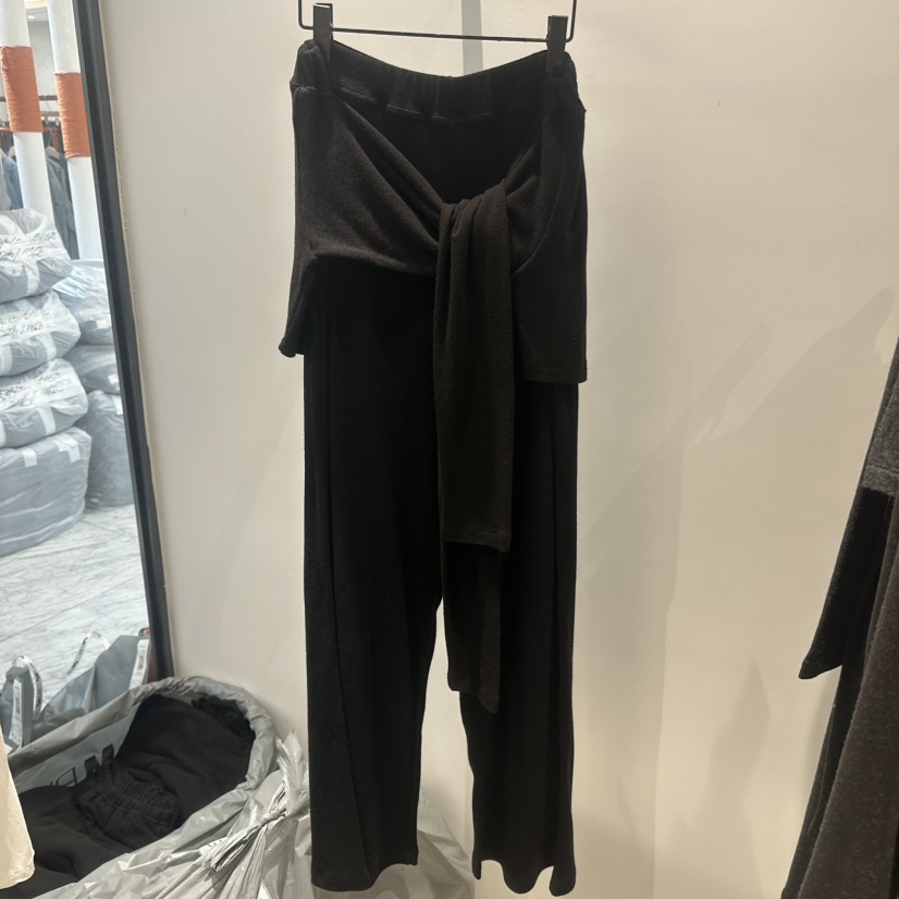 JANE BIRKIN設計師品牌韓國直郵26秋冬系帶針織裙褲系帶JANE BIRKIN設計師品牌裙褲圖色2黑色
