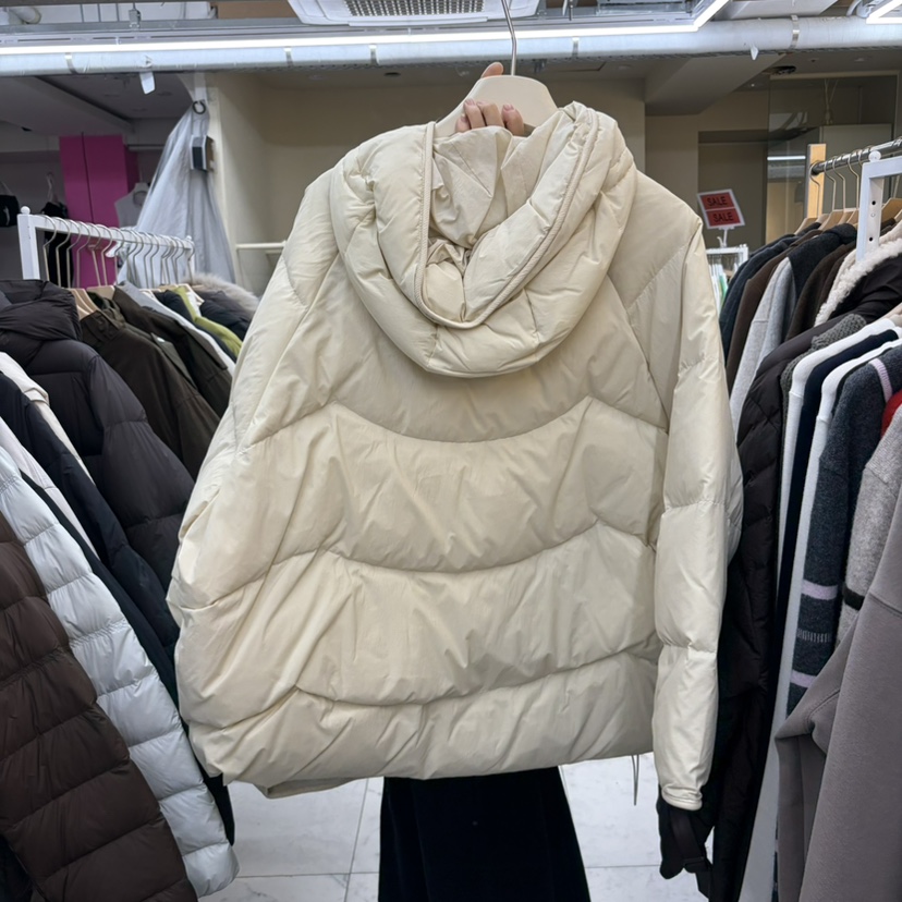 WMSTORY/SIMPLE PARK東大門代購26秋冬波浪鵝絨短款羽絨服可調WMSTORY/SIMPLE PARK短款羽絨服