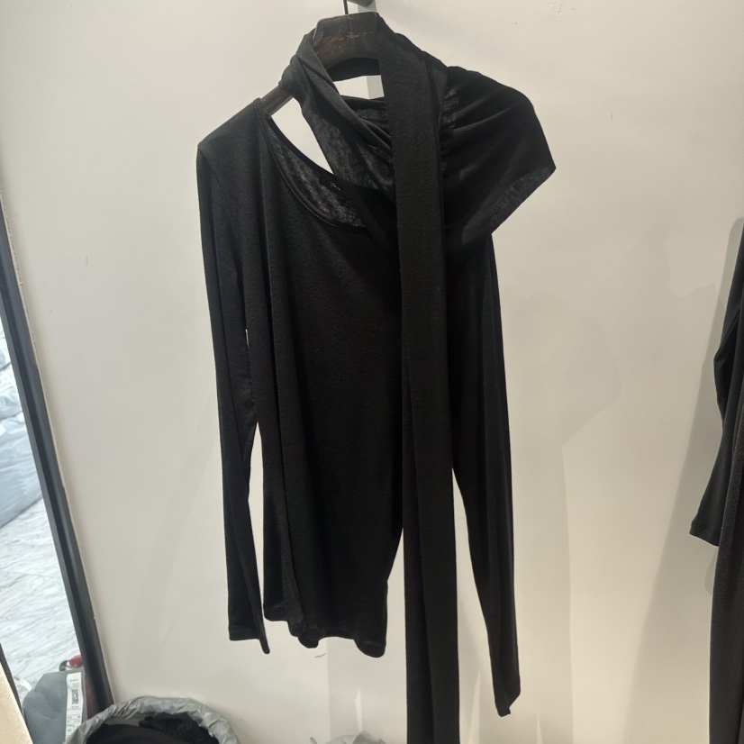JANE BIRKIN設計師品牌東大門直郵26秋冬圍巾設計長袖T恤羊毛JANE BIRKIN設計師品牌長袖T恤圖色2黑色