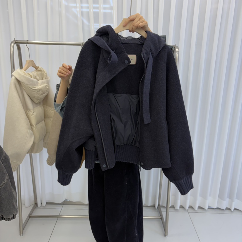 WMSTORY/SIMPLE PARK東大門代購26秋冬連帽短款鵝絨羽絨服短款WMSTORY/SIMPLE PARK短款羽絨服圖色2