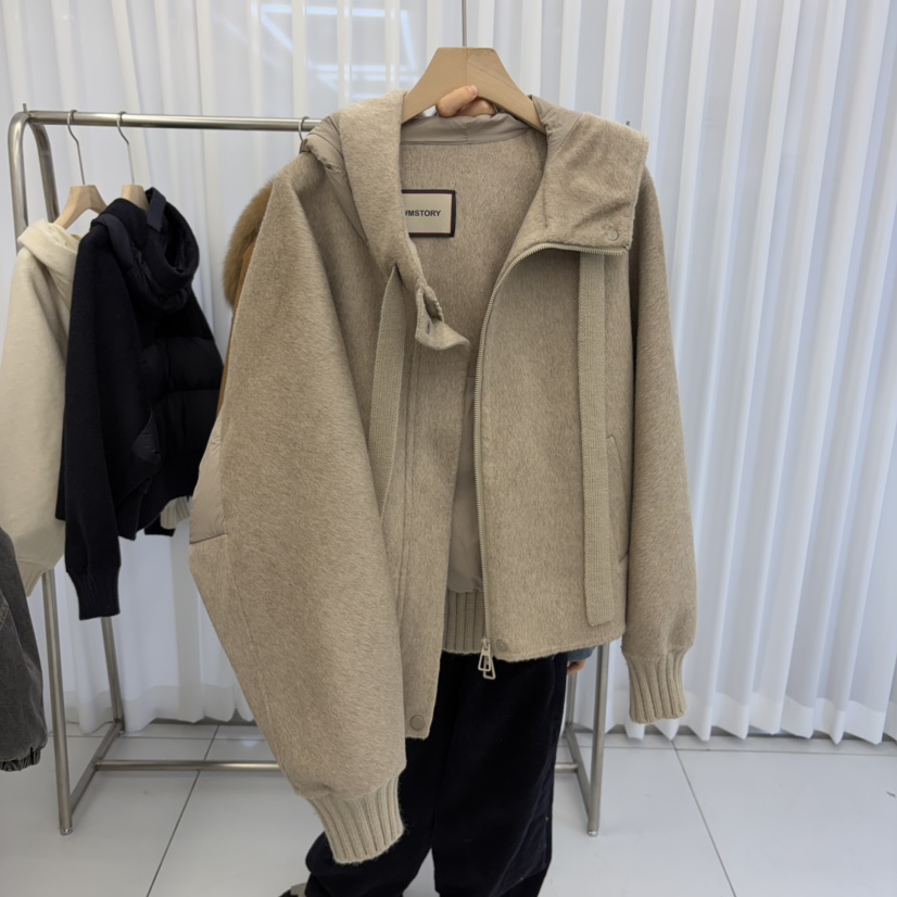 WMSTORY/SIMPLE PARK東大門代購26秋冬連帽短款鵝絨羽絨服短款WMSTORY/SIMPLE PARK短款羽絨服圖色3