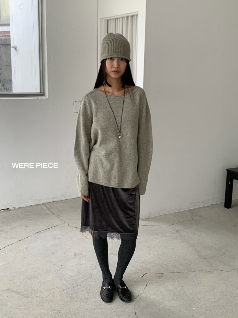 KARE/WERE PIECE東大門代購26秋冬豎紋針織漁夫帽帽子KARE/WERE PIECE帽子