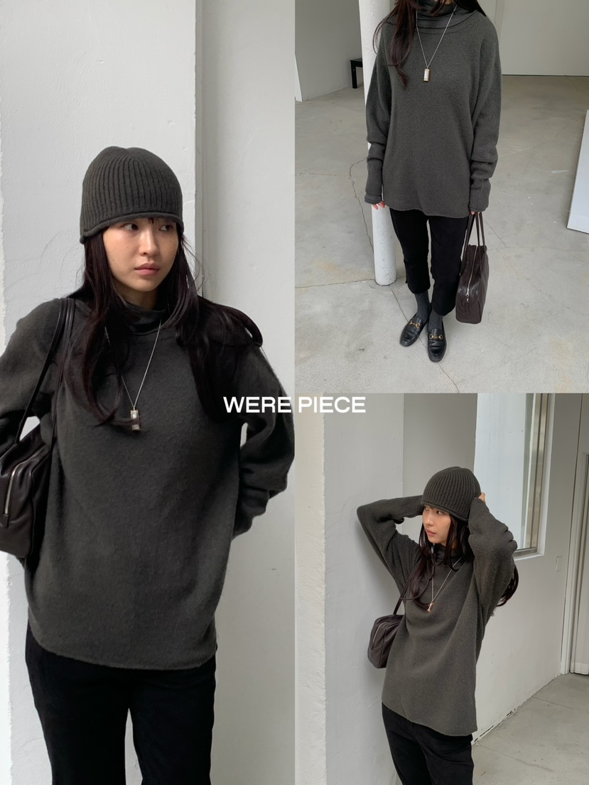 KARE/WERE PIECE東大門直郵26秋冬寬松針織衫不含內搭落肩圓領KARE/WERE PIECE針織衫
