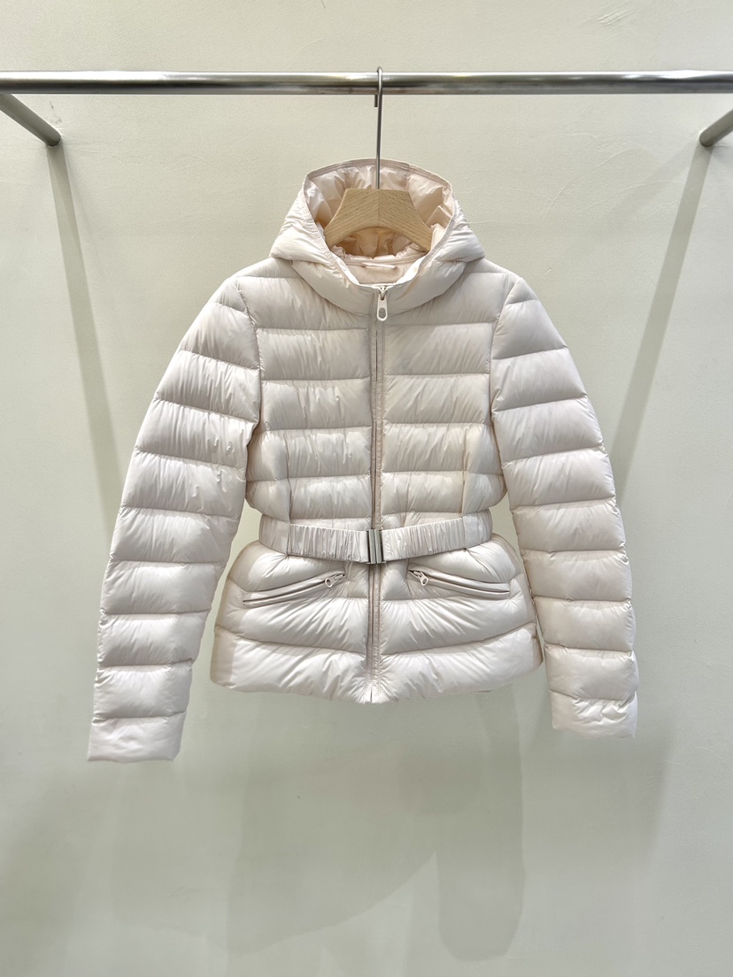 OBSESS韓國直郵26秋冬收腰連帽輕量羽絨服短款羽絨服含腰帶口OBSESS短款羽絨服圖色1