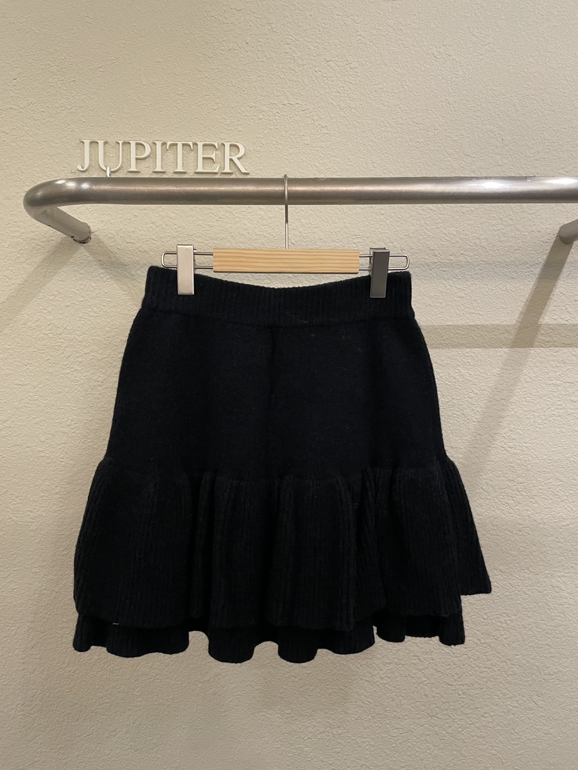 JUPITER東大門實拍26秋冬針織荷葉邊半裙半身裙中短裙荷葉邊針JUPITER半身裙/中短裙圖色3