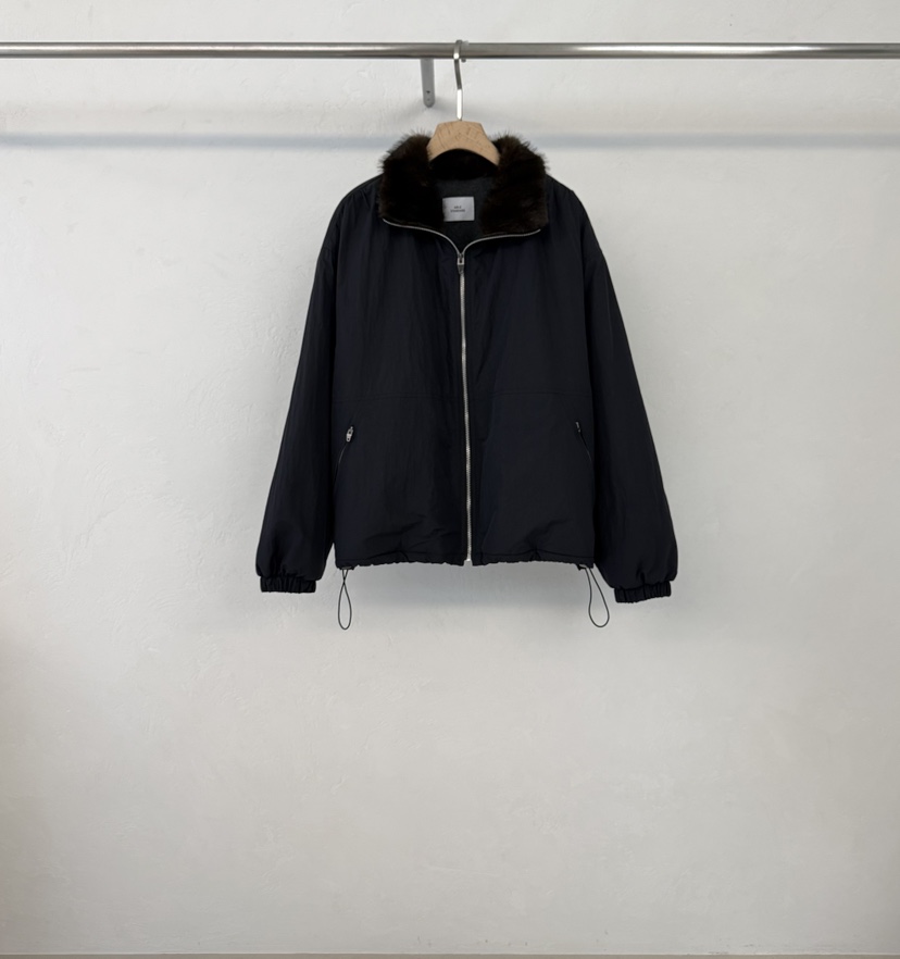 ABLE STANDARD/ABLERING東大門實拍26秋冬毛領短夾克可調節口ABLE STANDARD/ABLERING夾克