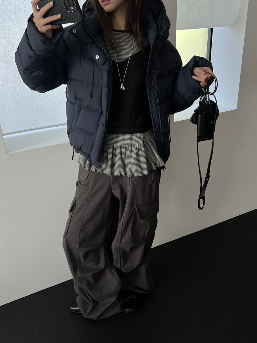 SPECIAL東大門直郵26秋冬多口袋束口工裝休閑褲口袋抽繩褶皺SPECIAL休閑褲