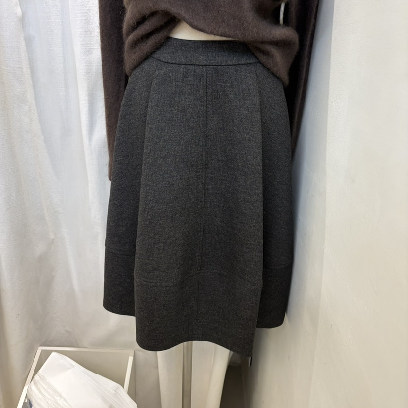 AFTERGLOW東大門實拍26秋冬高腰A字中長半身裙中短裙A字廓形高AFTERGLOW半身裙/中短裙圖色1棕色