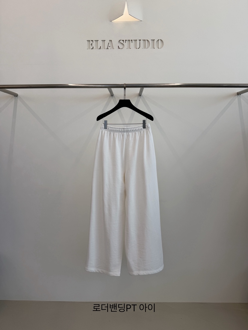 ELIA STUDIO東大門實拍26秋冬松緊腰闊腿休閑褲口袋褶裥ELIA STUDIO休閑褲
