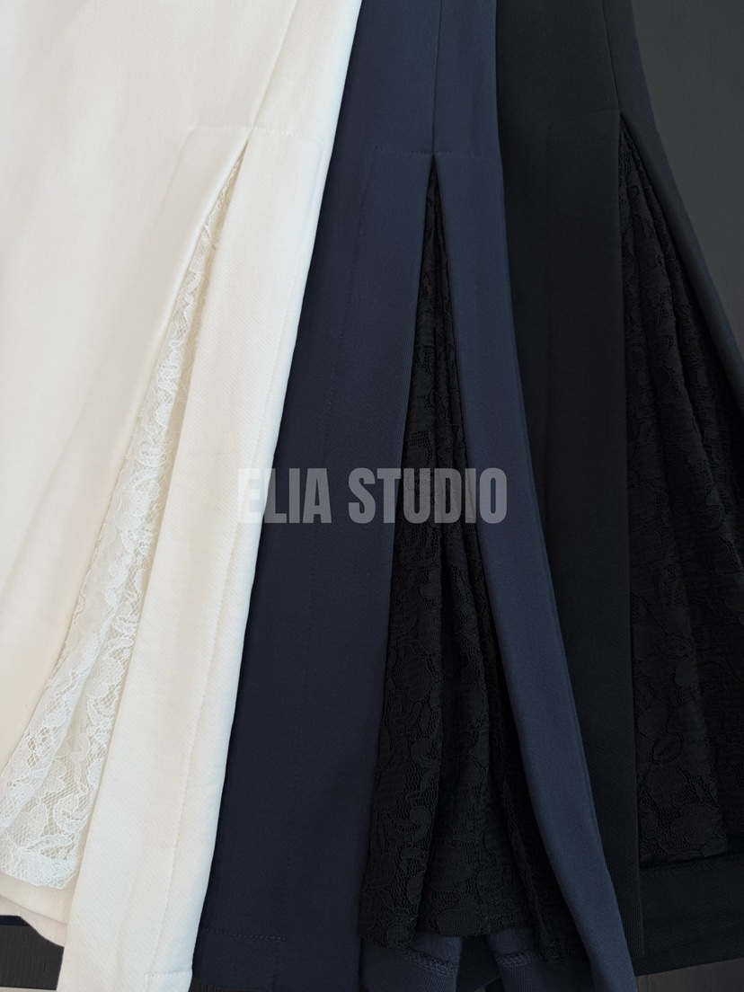ELIA STUDIO東大門實拍26秋冬簡約直筒針織及踝長裙口袋抽繩直ELIA STUDIO長裙