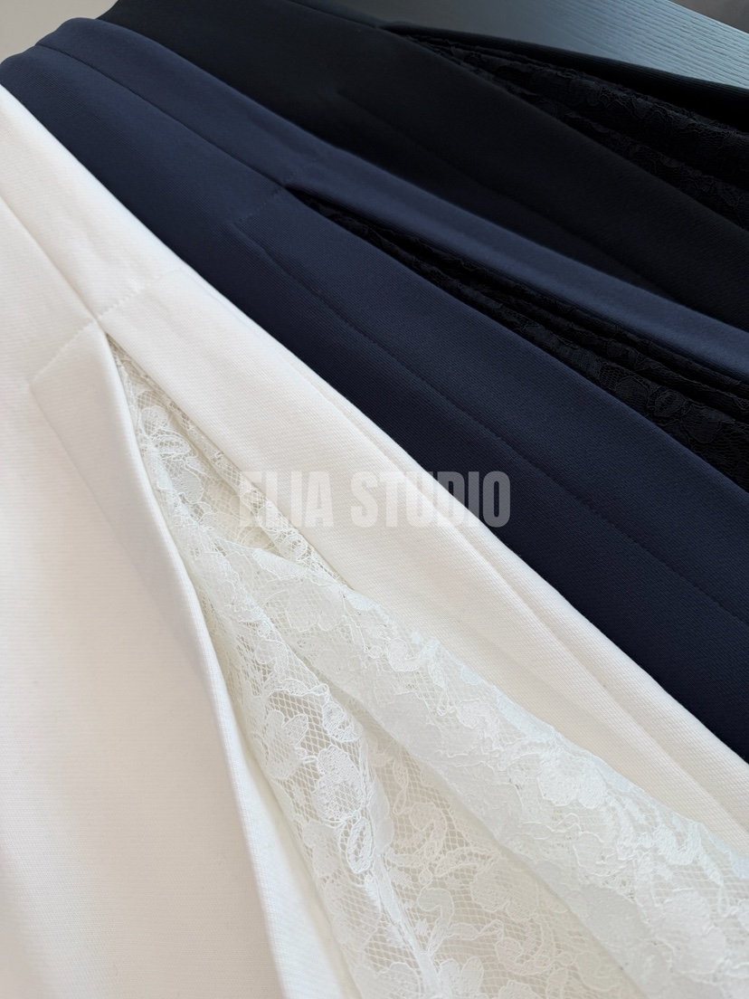 ELIA STUDIO東大門實拍26秋冬簡約直筒針織及踝長裙口袋抽繩直ELIA STUDIO長裙