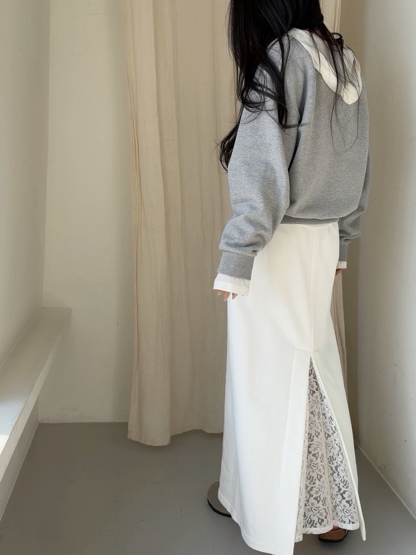 ELIA STUDIO東大門實拍26秋冬簡約直筒針織及踝長裙口袋抽繩直ELIA STUDIO長裙