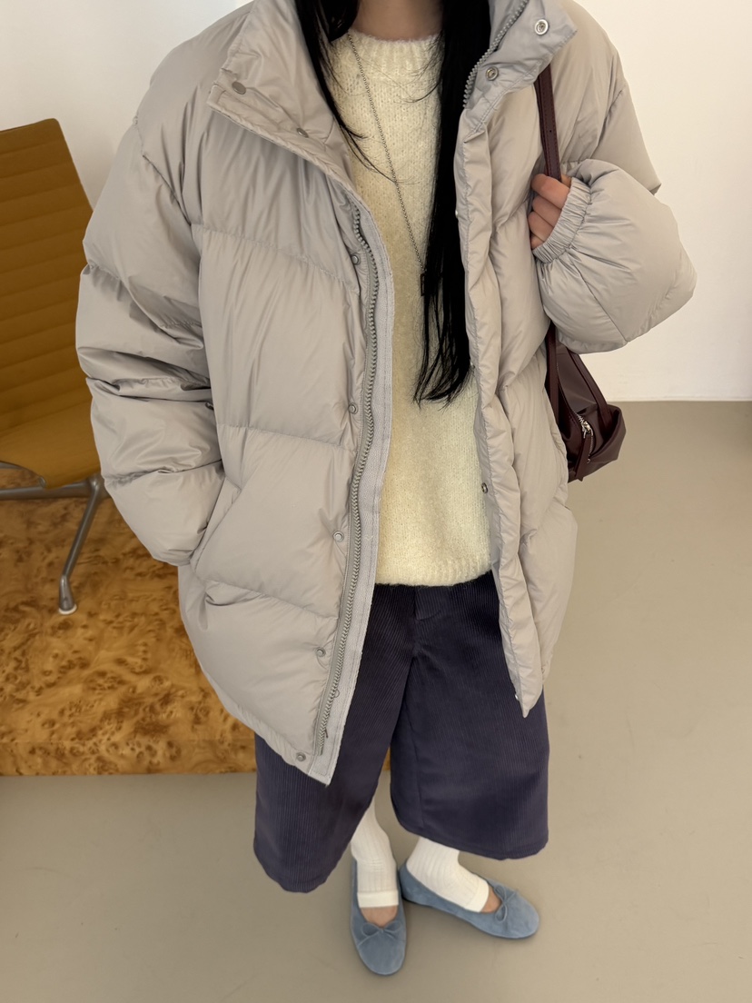 RIVER RAIN東大門代購26秋冬寬松立領羽絨服短款羽絨服羽絨服RIVER RAIN短款羽絨服