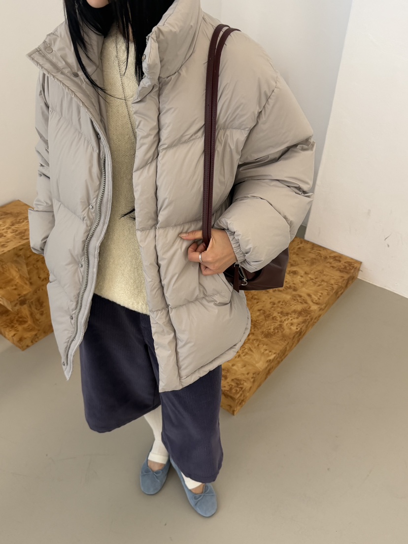 RIVER RAIN東大門代購26秋冬寬松立領羽絨服短款羽絨服羽絨服RIVER RAIN短款羽絨服