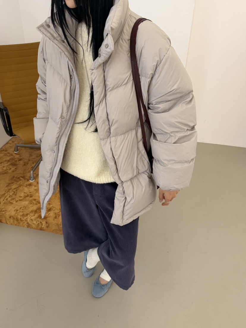 RIVER RAIN東大門代購26秋冬寬松立領羽絨服短款羽絨服羽絨服RIVER RAIN短款羽絨服
