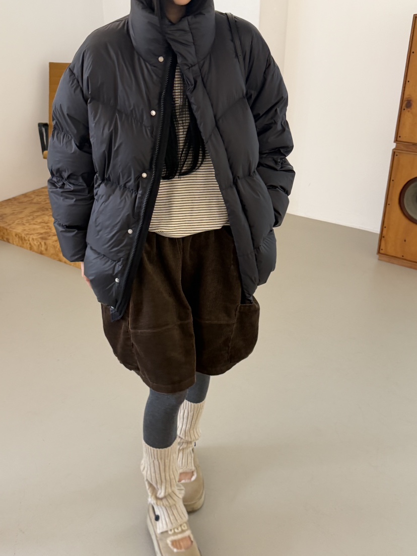 RIVER RAIN東大門代購26秋冬寬松立領羽絨服短款羽絨服羽絨服RIVER RAIN短款羽絨服