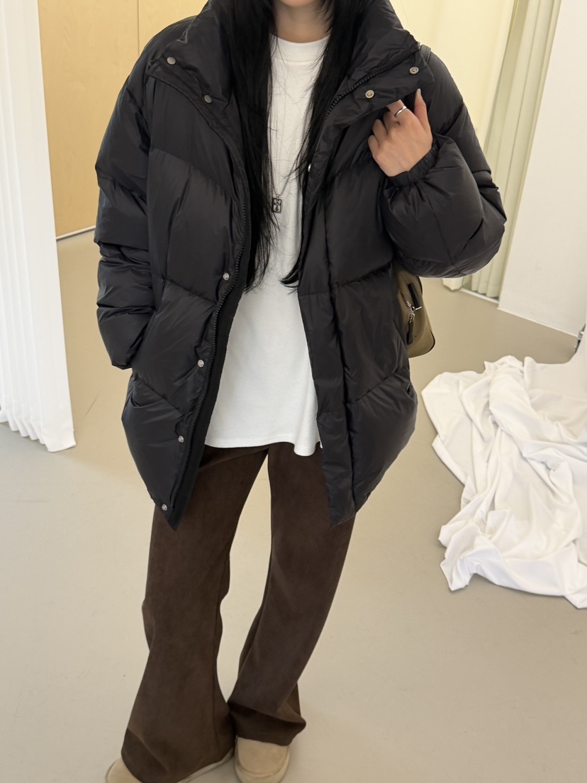 RIVER RAIN東大門代購26秋冬寬松立領羽絨服短款羽絨服羽絨服RIVER RAIN短款羽絨服