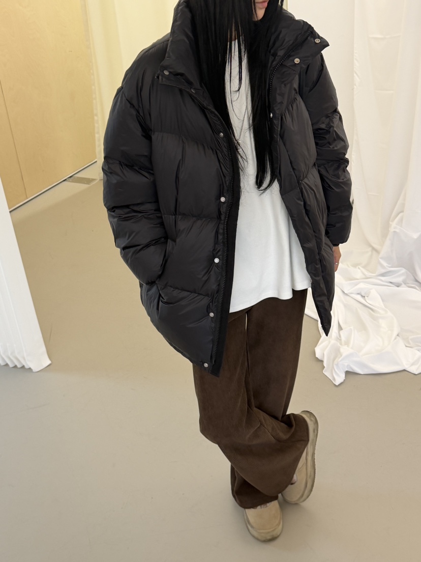 RIVER RAIN東大門代購26秋冬寬松立領羽絨服短款羽絨服羽絨服RIVER RAIN短款羽絨服