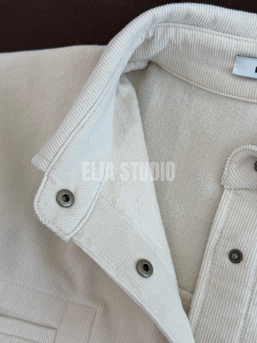 ELIA STUDIO東大門實拍26秋冬落肩襯衫外套蕾絲衫落肩ELIA STUDIO襯衫/蕾絲衫