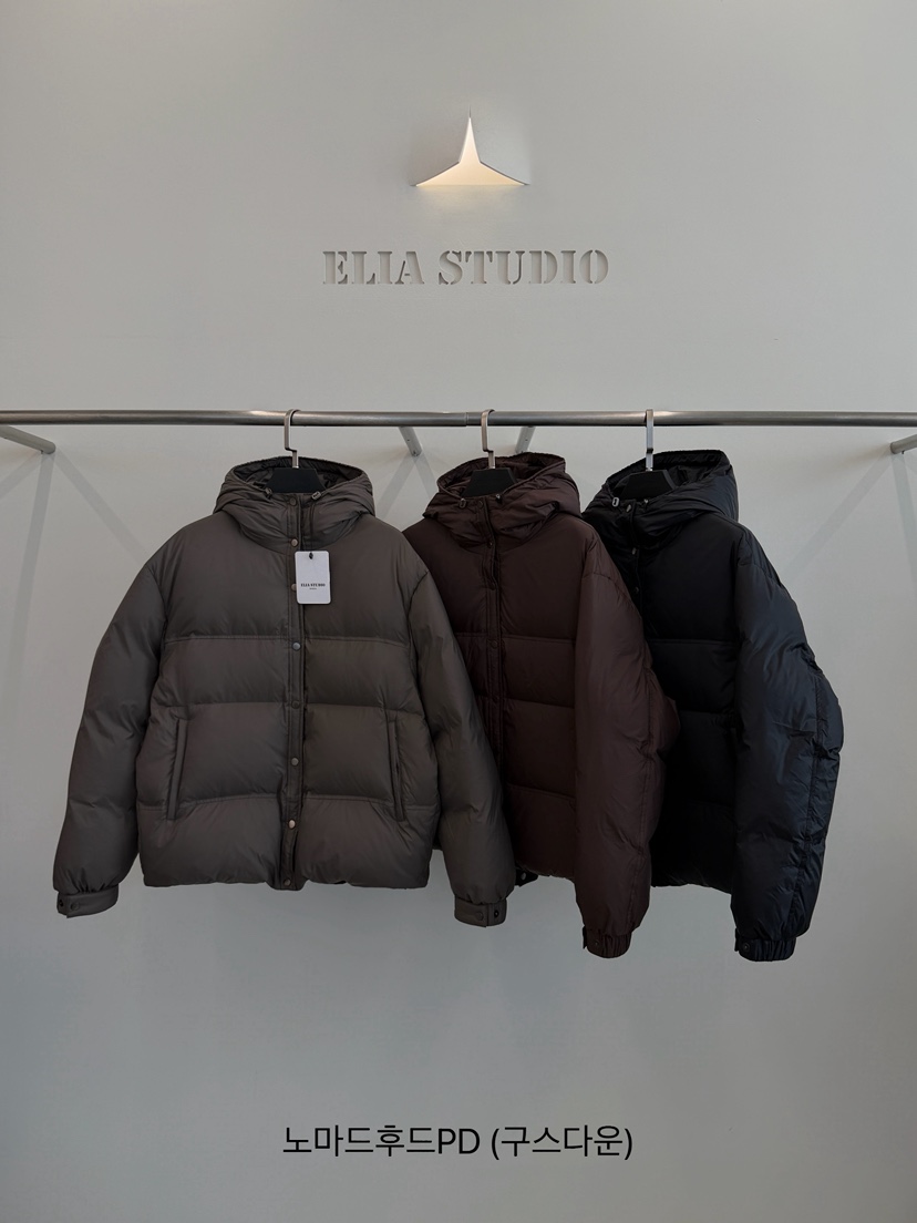 ELIA STUDIO韓國代購26秋冬短款連帽羽絨服短款羽絨服可調節羽ELIA STUDIO短款羽絨服