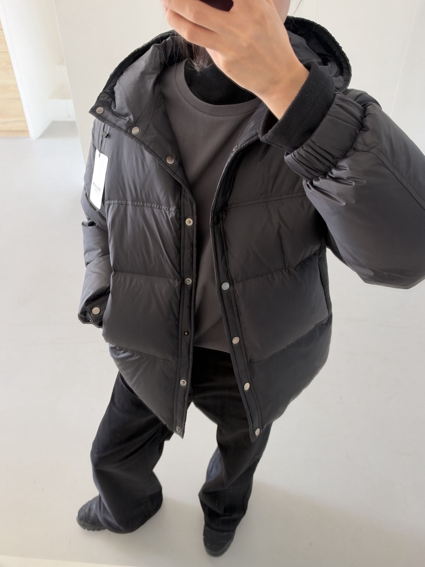 ELIA STUDIO韓國代購26秋冬短款連帽羽絨服短款羽絨服可調節羽ELIA STUDIO短款羽絨服