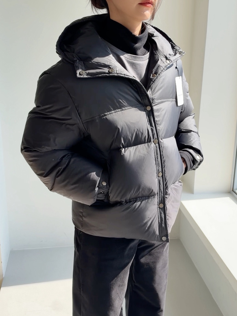 ELIA STUDIO韓國代購26秋冬短款連帽羽絨服短款羽絨服可調節羽ELIA STUDIO短款羽絨服