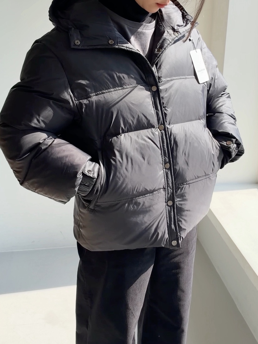 ELIA STUDIO韓國代購26秋冬短款連帽羽絨服短款羽絨服可調節羽ELIA STUDIO短款羽絨服