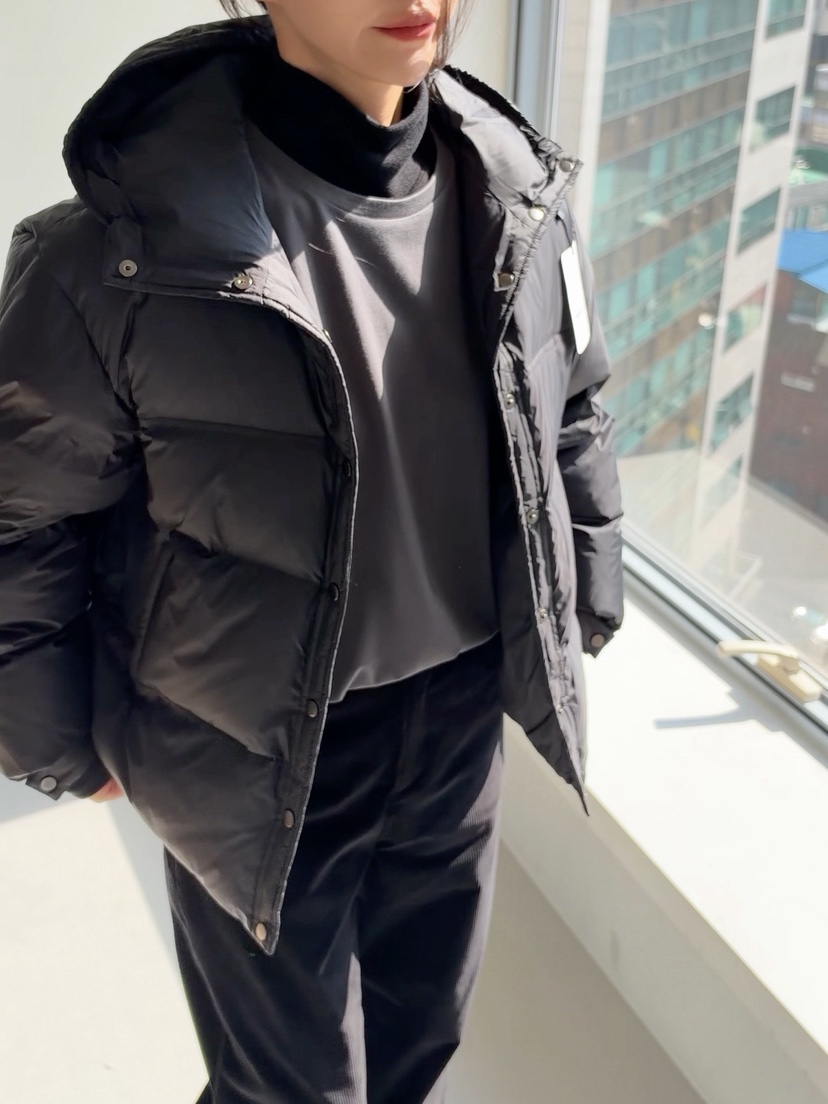 ELIA STUDIO韓國代購26秋冬短款連帽羽絨服短款羽絨服可調節羽ELIA STUDIO短款羽絨服