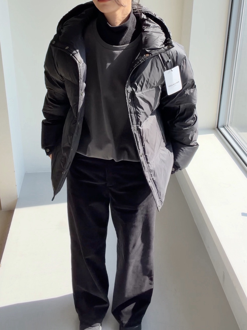 ELIA STUDIO韓國代購26秋冬短款連帽羽絨服短款羽絨服可調節羽ELIA STUDIO短款羽絨服