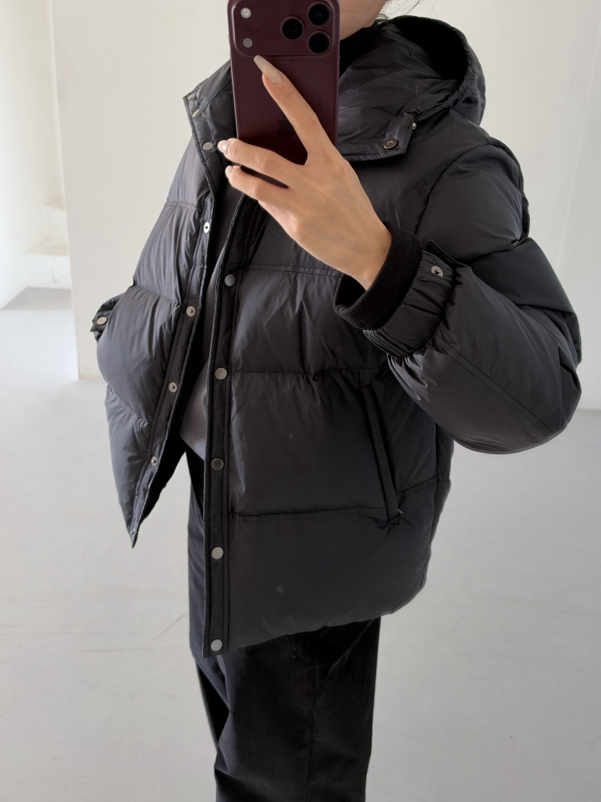 ELIA STUDIO韓國代購26秋冬短款連帽羽絨服短款羽絨服可調節羽ELIA STUDIO短款羽絨服