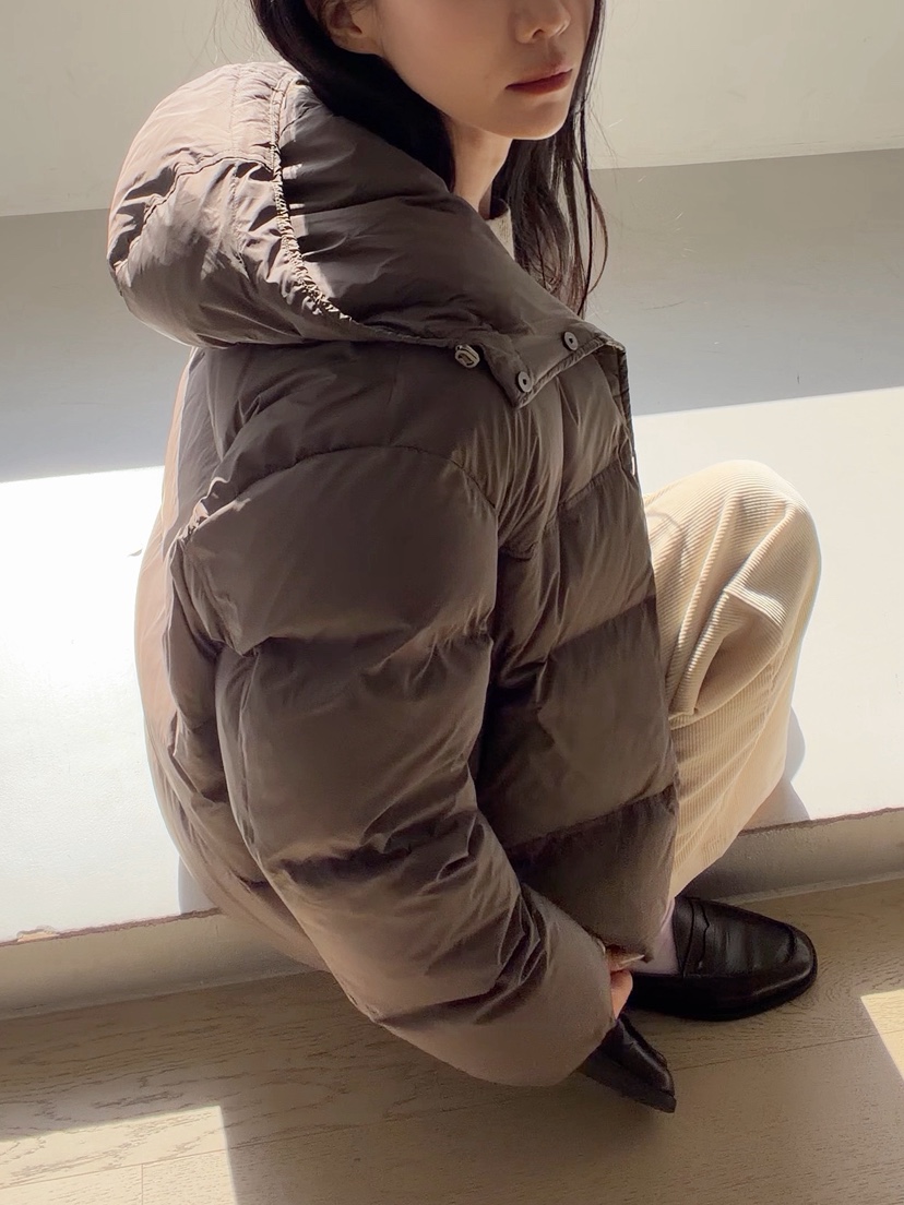 ELIA STUDIO韓國代購26秋冬短款連帽羽絨服短款羽絨服可調節羽ELIA STUDIO短款羽絨服