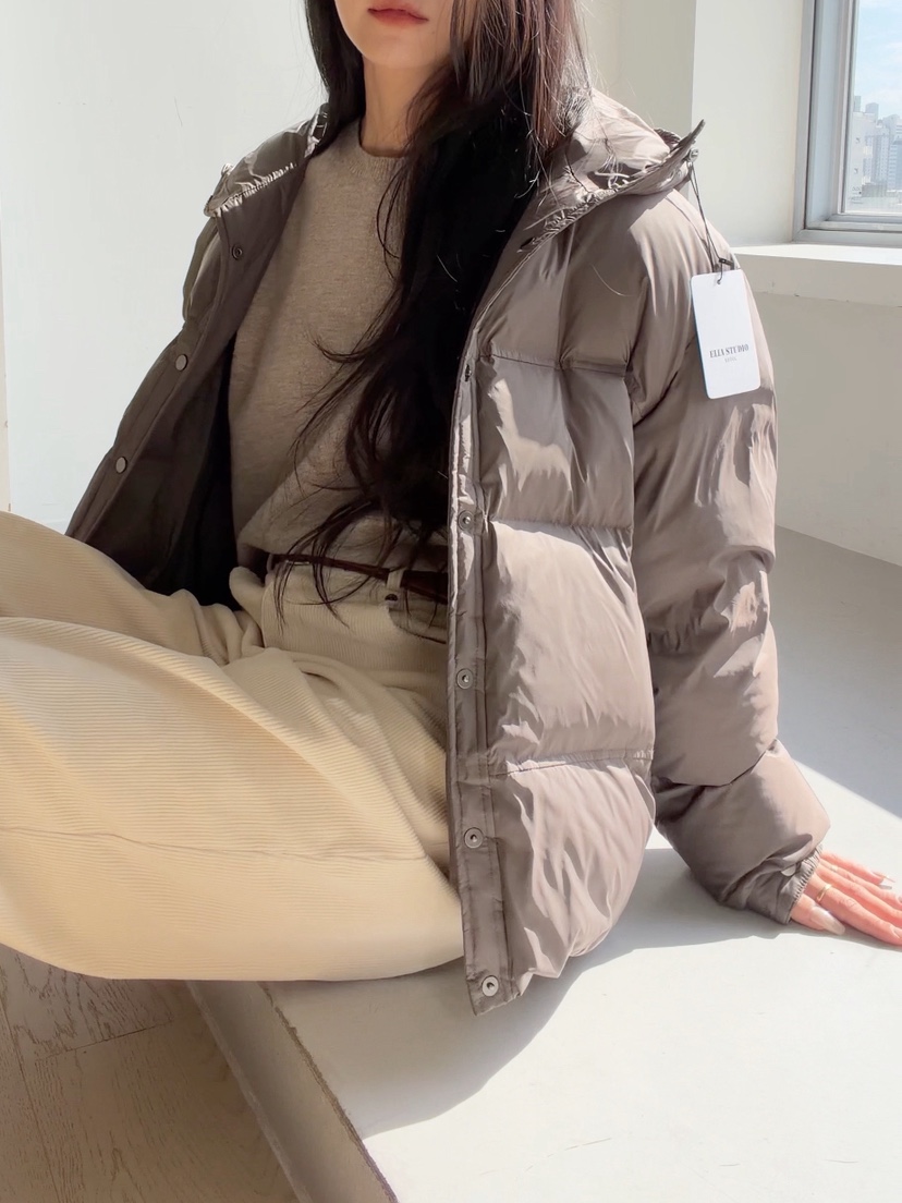 ELIA STUDIO韓國代購26秋冬短款連帽羽絨服短款羽絨服可調節羽ELIA STUDIO短款羽絨服