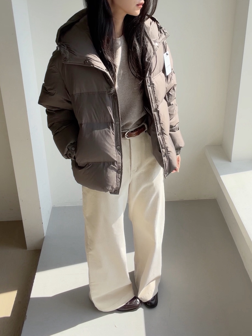 ELIA STUDIO韓國代購26秋冬短款連帽羽絨服短款羽絨服可調節羽ELIA STUDIO短款羽絨服