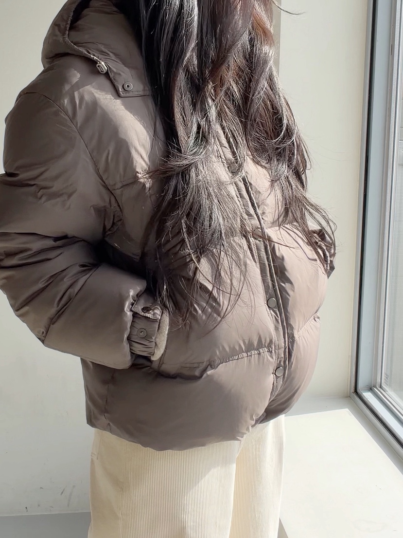 ELIA STUDIO韓國代購26秋冬短款連帽羽絨服短款羽絨服可調節羽ELIA STUDIO短款羽絨服