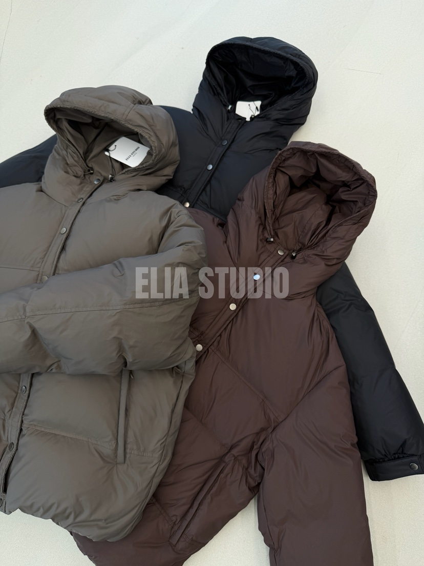 ELIA STUDIO韓國代購26秋冬短款連帽羽絨服短款羽絨服可調節羽ELIA STUDIO短款羽絨服