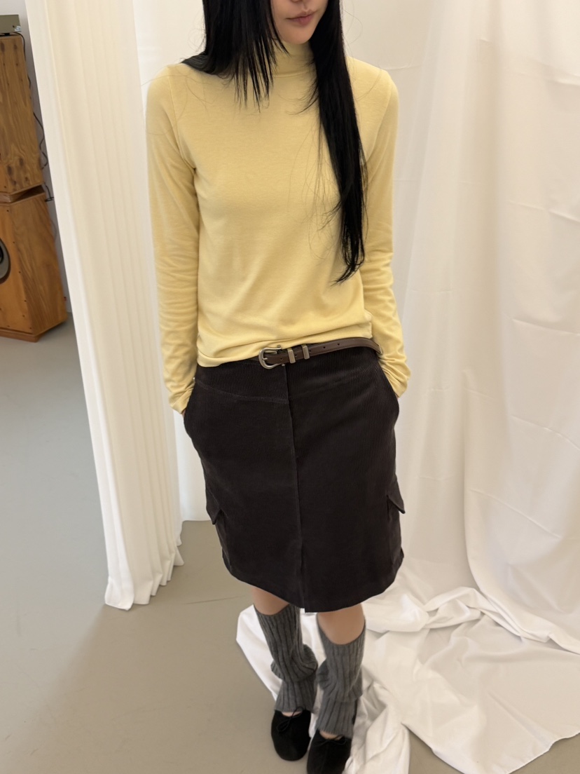 RIVER RAIN韓國代購26秋冬半高領針織打底衫長袖T恤修身高領RIVER RAIN長袖T恤