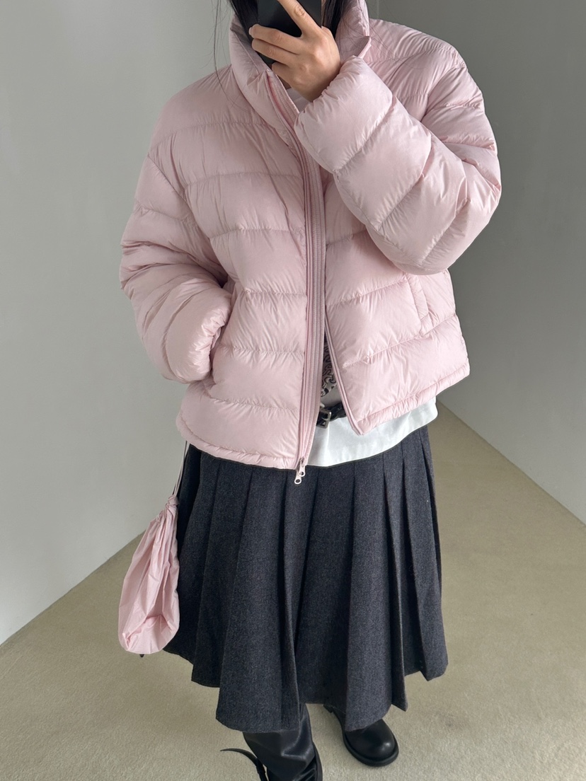 SOF東大門實拍26秋冬短款立領鵝絨羽絨服短款羽絨服羽絨服立領SOF短款羽絨服