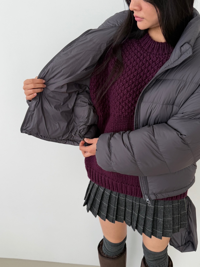 SOF東大門實拍26秋冬短款立領鵝絨羽絨服短款羽絨服羽絨服立領SOF短款羽絨服