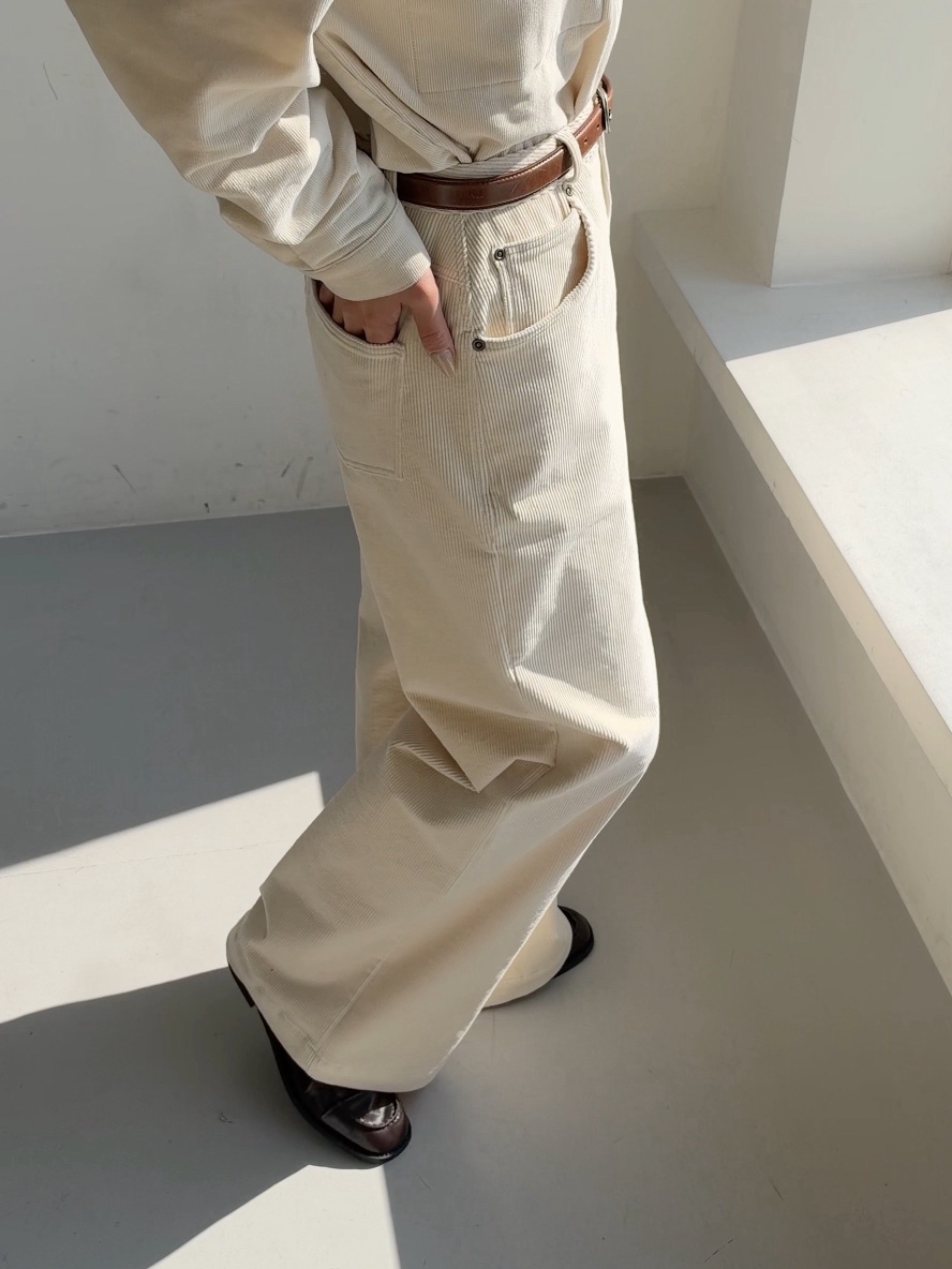 ELIA STUDIO東大門代購26秋冬高腰直筒休閑褲直筒褲口袋高腰ELIA STUDIO休閑褲