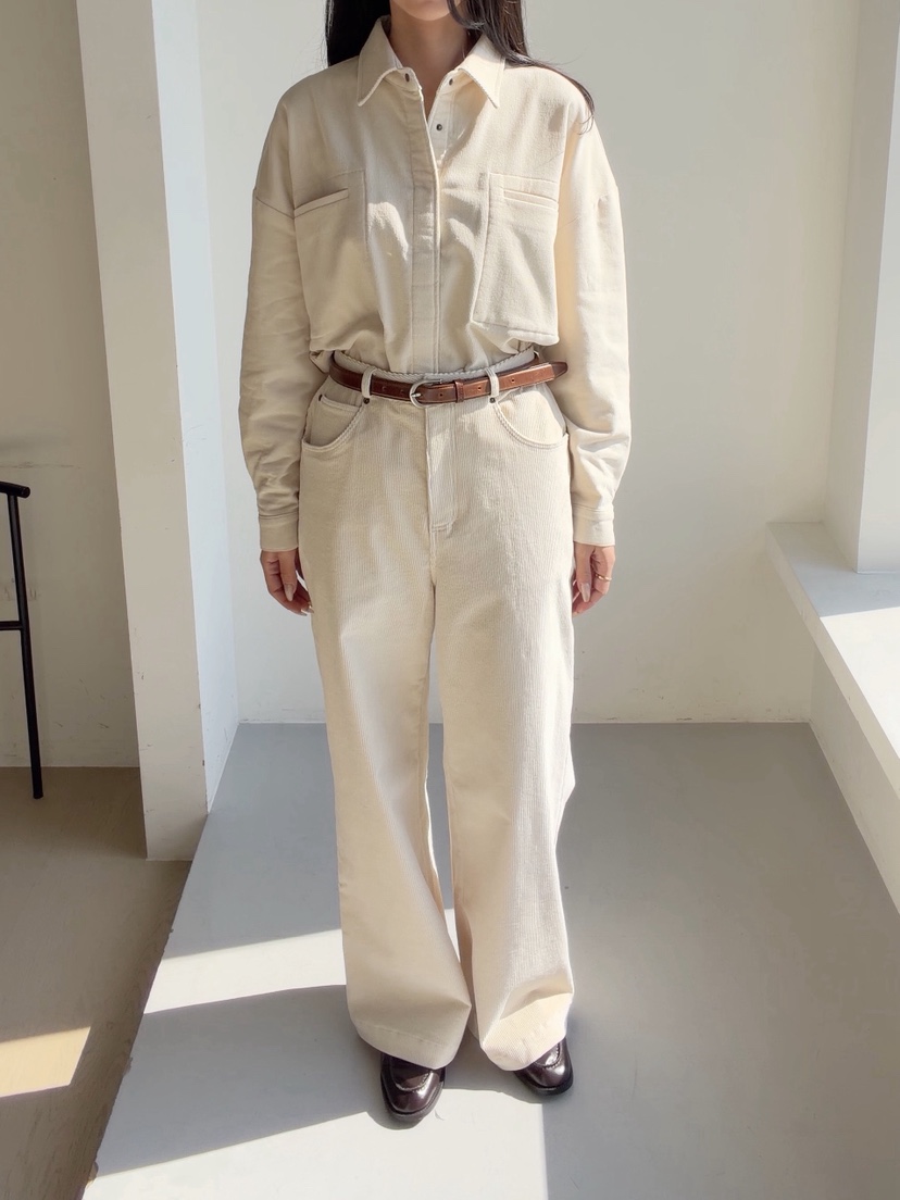 ELIA STUDIO東大門代購26秋冬高腰直筒休閑褲直筒褲口袋高腰ELIA STUDIO休閑褲