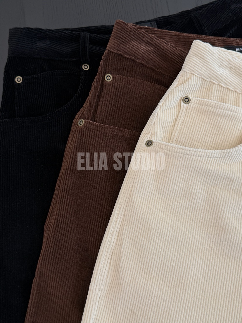 ELIA STUDIO東大門代購26秋冬高腰直筒休閑褲直筒褲口袋高腰ELIA STUDIO休閑褲