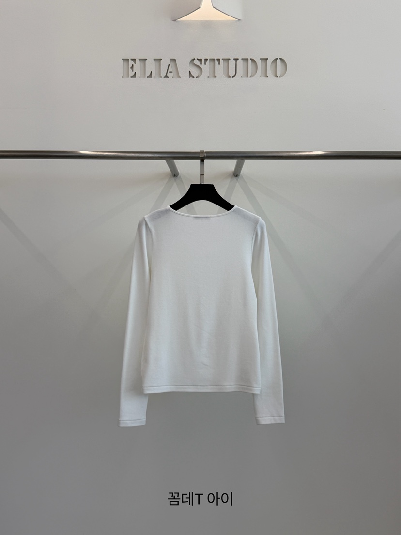 ELIA STUDIO韓國直郵26秋冬圓領長袖基礎T恤長袖T恤圓領寬松ELIA STUDIO長袖T恤