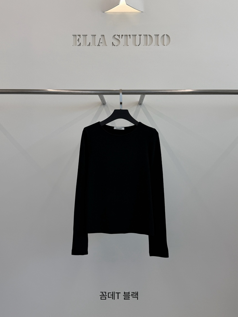 ELIA STUDIO韓國直郵26秋冬圓領長袖基礎T恤長袖T恤圓領寬松ELIA STUDIO長袖T恤圖色3